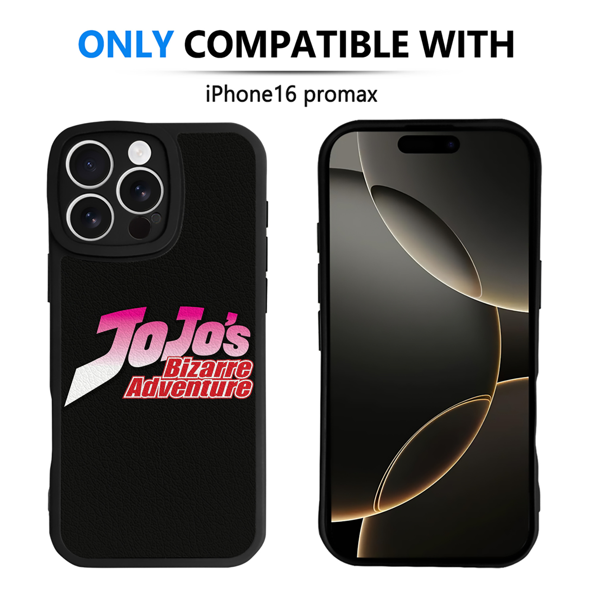 （画像用） ジョジョの奇妙な冒険 JoJo's Bizarre Adventure 【iPhone 16シリーズ対応】シリコンスマホケース（レザー調） 材質：シリコン
